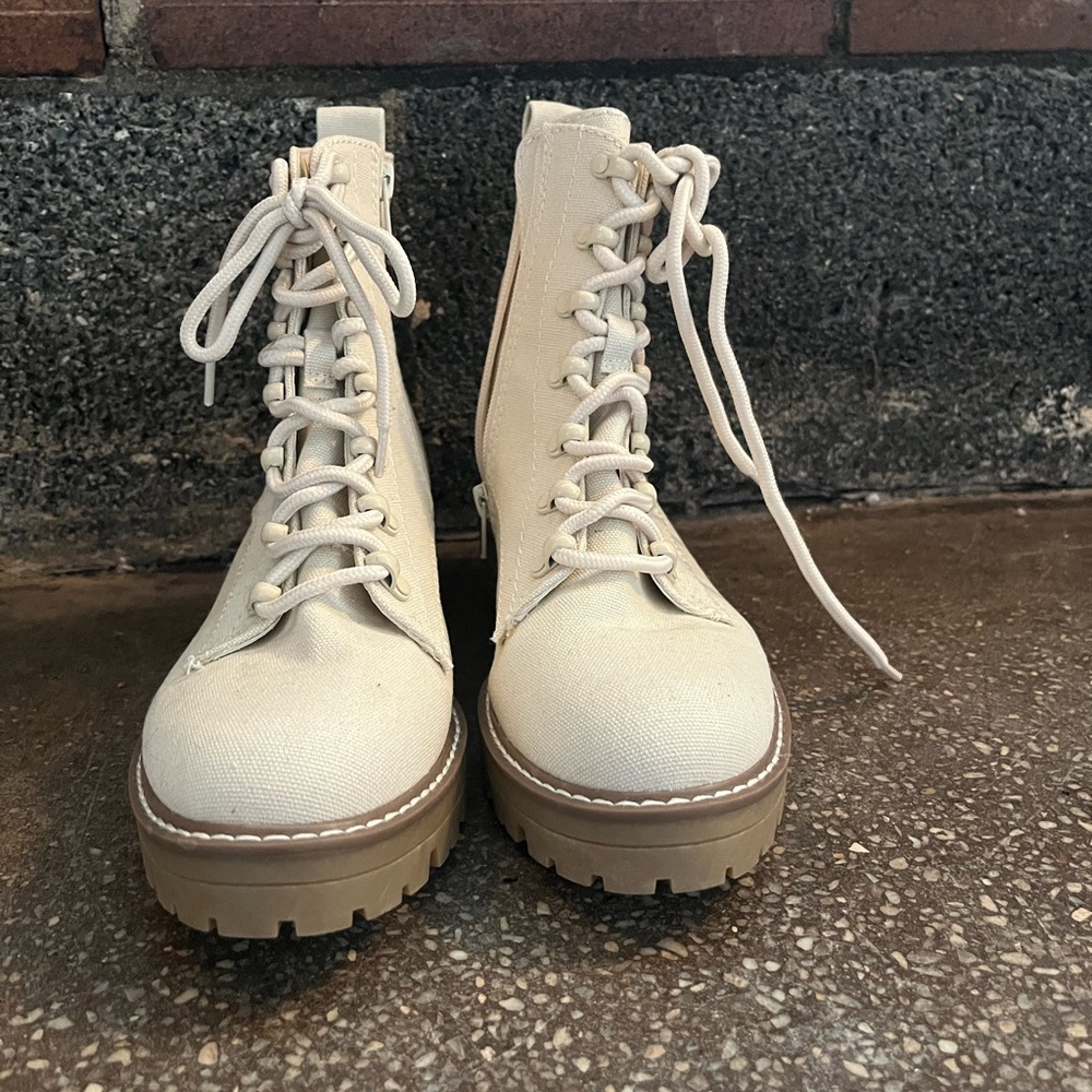 Cream Target Boots
